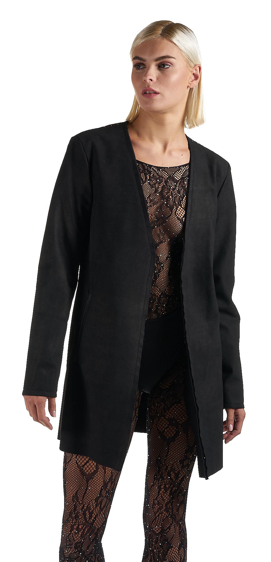 DANIELE BASTA LEATHER AND SILVER JACKET 
